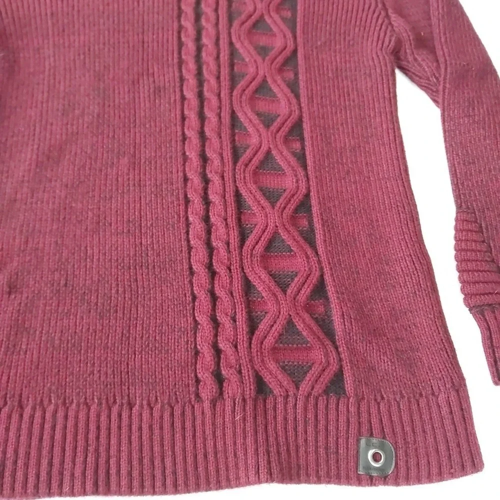 *NWT* LCR Black Edition 5610C Men's Knit‎ Sweater Burgundy Black 6XL